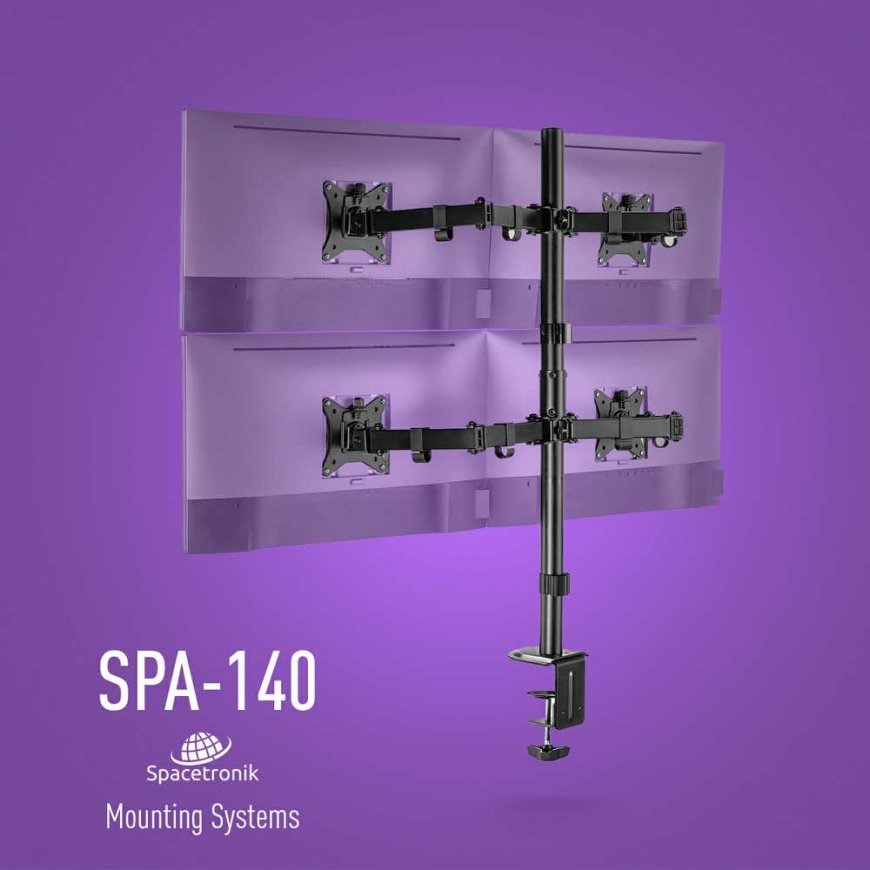 Spacetronik SPA-140 four monitor mount – 3