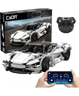 Klocki konstrukcyjne CaDA Samochód zdalnie sterowany Auto sportowe raudona 30 cm Storming Sport Car Važiuoklė 402 elementy RC Du