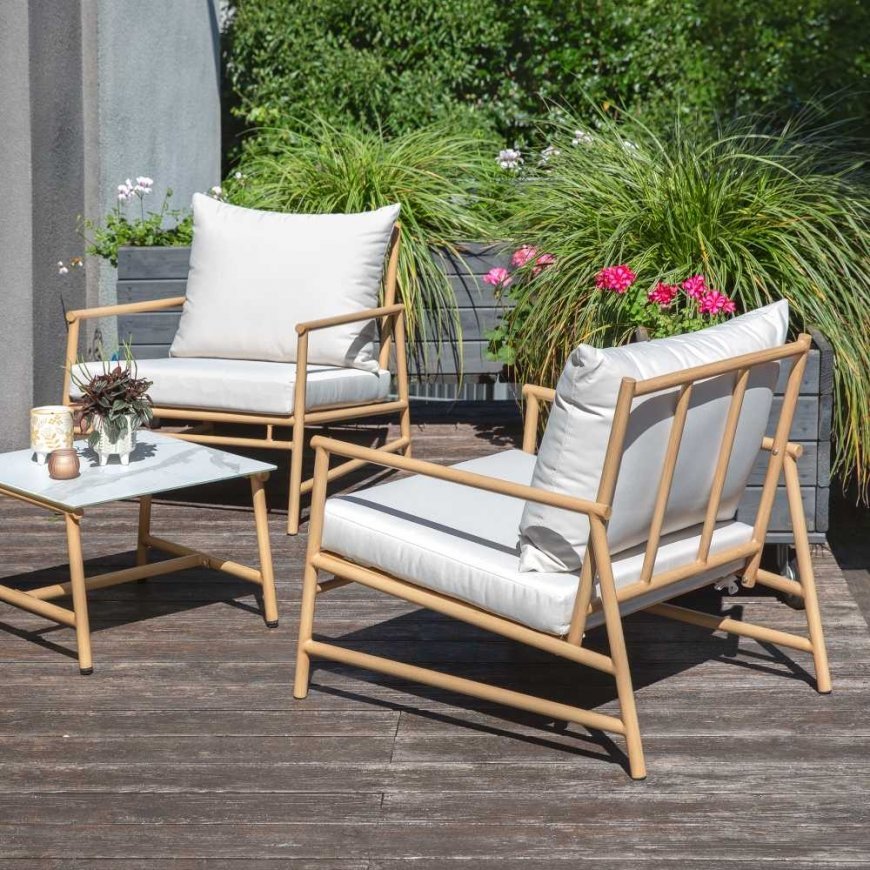 Rinkinys mebli ogrodowych Jovite smėlio spalva PATIO – 2