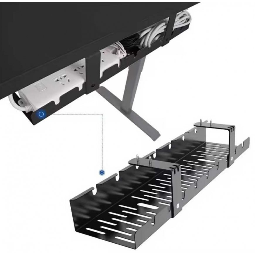 ATL DA263 Organizer na kable pod biurko blat juoda – 4