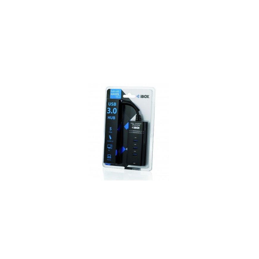 iBox IUH3FB interface hub 5000 Mbit/s Black – 3