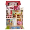 Marka Niezdefiniowana Wooden dollhouse - villa with pool D11251 Marka Niezdefiniowana Wooden dollhouse - villa with pool D11251