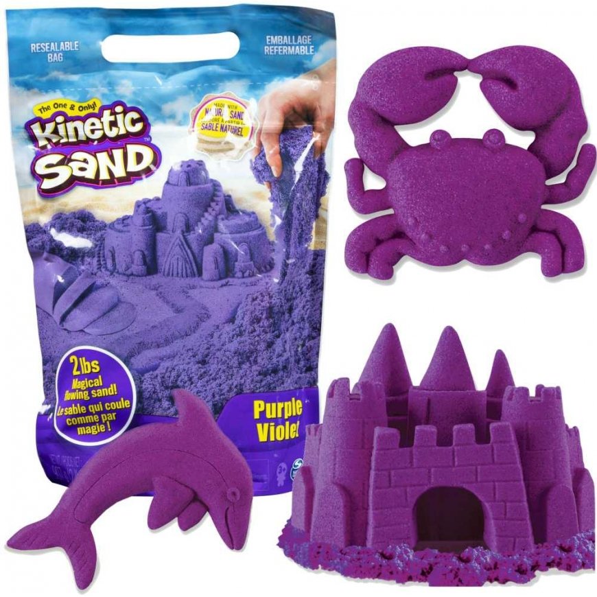 Kinetic sand piasek kinetyczny żywe kolory violetinė 900g+