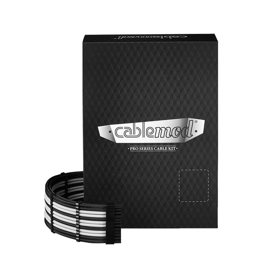 CableMod C-Series PRO ModMesh 12VHPWR Cable Kit for Corsair RM, RMi, RMx (Juodas Label) - juodas/baltas – 4