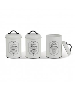 Maestro MR-1771-3CS kitchen storage container Tea+Coffee+Sugar containers set Metal