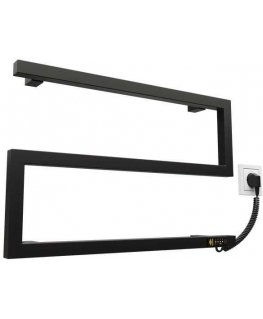 Electric towel dryer Kosser Zeta 350x550 ER, with timer, black (cable on the right)
