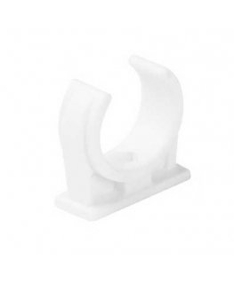 Stasinski Semi-open electrical conduit holder White U-22 (100 Pcs.)
