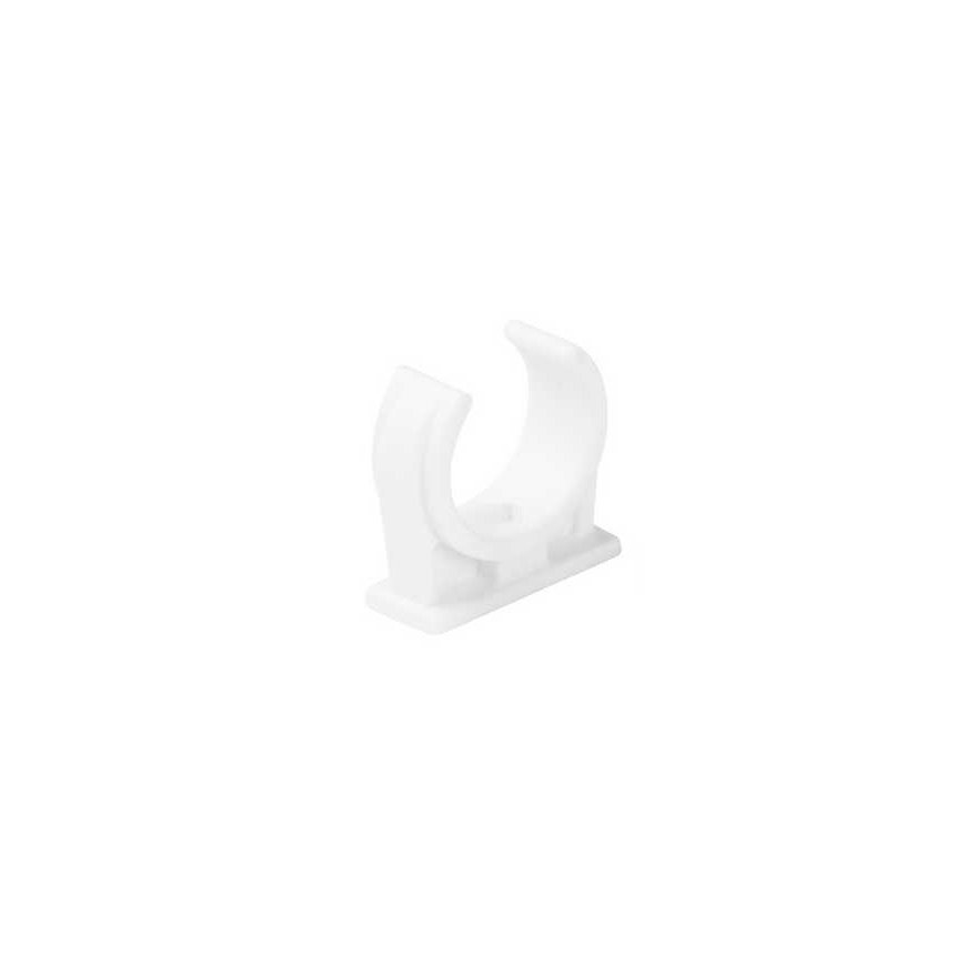 Stasinski Semi-open electrical conduit holder White U-22 (100 Pcs.)