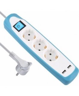 Electraline 62154 Multisocket 3p+2xUSB 2m