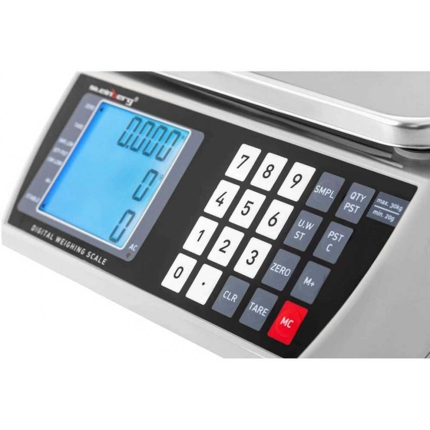Steinberg Systems Prekybos parduotuvės svarstyklių skaičiavimas LCD 22,3 x 17,4 cm 30 kg / 1 g – 3