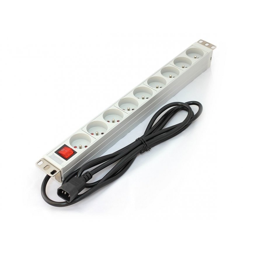 Digitus A-19-STRIP-4-IMP energosadales vienība, PDU 9 Maiņstrāvas izvade (-s) 1U Balts – 2
