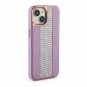 Apple iPhone 15 Diamonds and Leather Case Pink Sand Apple iPhone 15 Diamonds and Leather Case Pink Sand