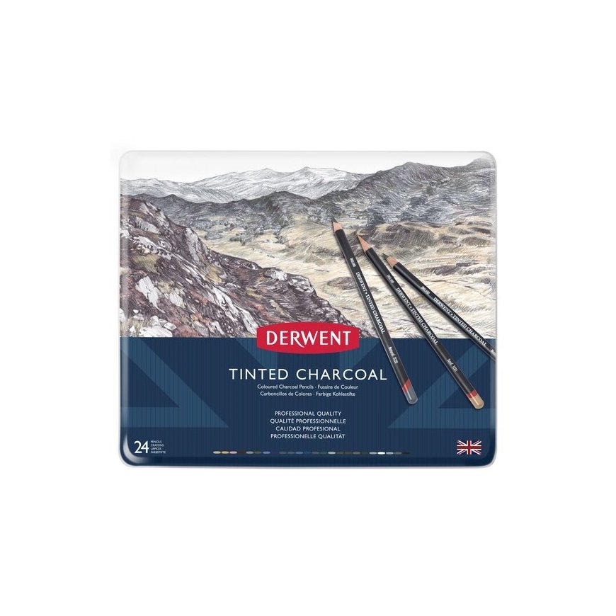 Derwent 2301691 hiilikynä 24 kpl Monivärinen – 2