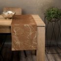 Eurofirany BLINK / 16 Aksominis stalo takelis su didelių lapų raštu, 35X220 cm, spalva: ruda Eurofirany BLINK / 16 Aksominis stalo takelis su didelių lapų raštu, 35X220 cm, spalva: ruda
