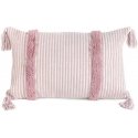 Eurofirany TERRA COLLECTION AVINION Pillow cover made of thick cotton fabric with fringes in the corners, 30X50 cm, color: pink Eurofirany TERRA COLLECTION AVINION Pillow cover made of thick cotton fabric with fringes in the corners, 30X50 cm, color: pink