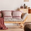 Eurofirany TERRA COLLECTION AVINION Pillow cover made of thick cotton fabric with fringes in the corners, 30X50 cm, color: pink Eurofirany TERRA COLLECTION AVINION Pillow cover made of thick cotton fabric with fringes in the corners, 30X50 cm, color: pink