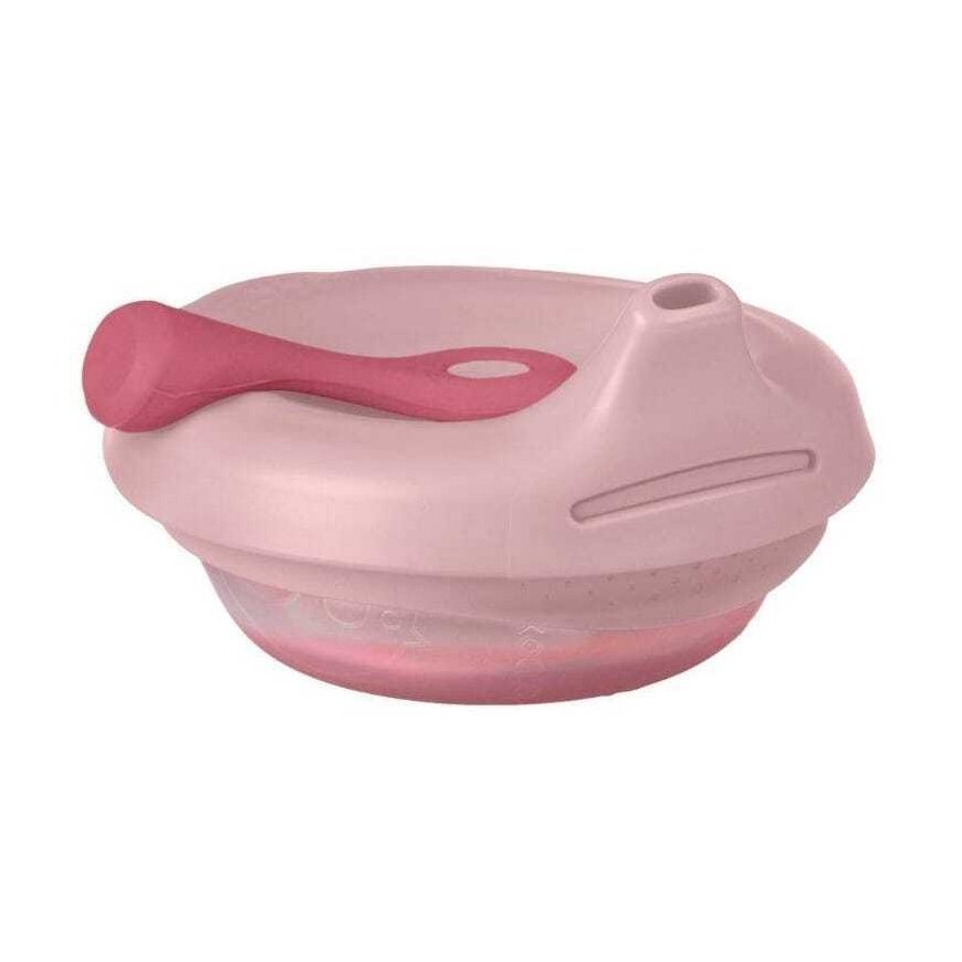 b.box - Silicone bowl with filler+supply cap | Pink – 3