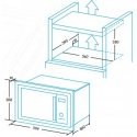 Edesa EMW-2530-IG XWH Iebūvēts Mikroviļņu krāsns ar grilu 25 L 900 W Balts