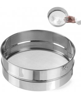 Dense pastry sieve for sifting powdered sugar. 407mm steel - Hendi 637821