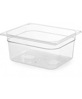 GN container, transparent, polycarbonate GN 1/2 height 100 mm - Hendi 861424