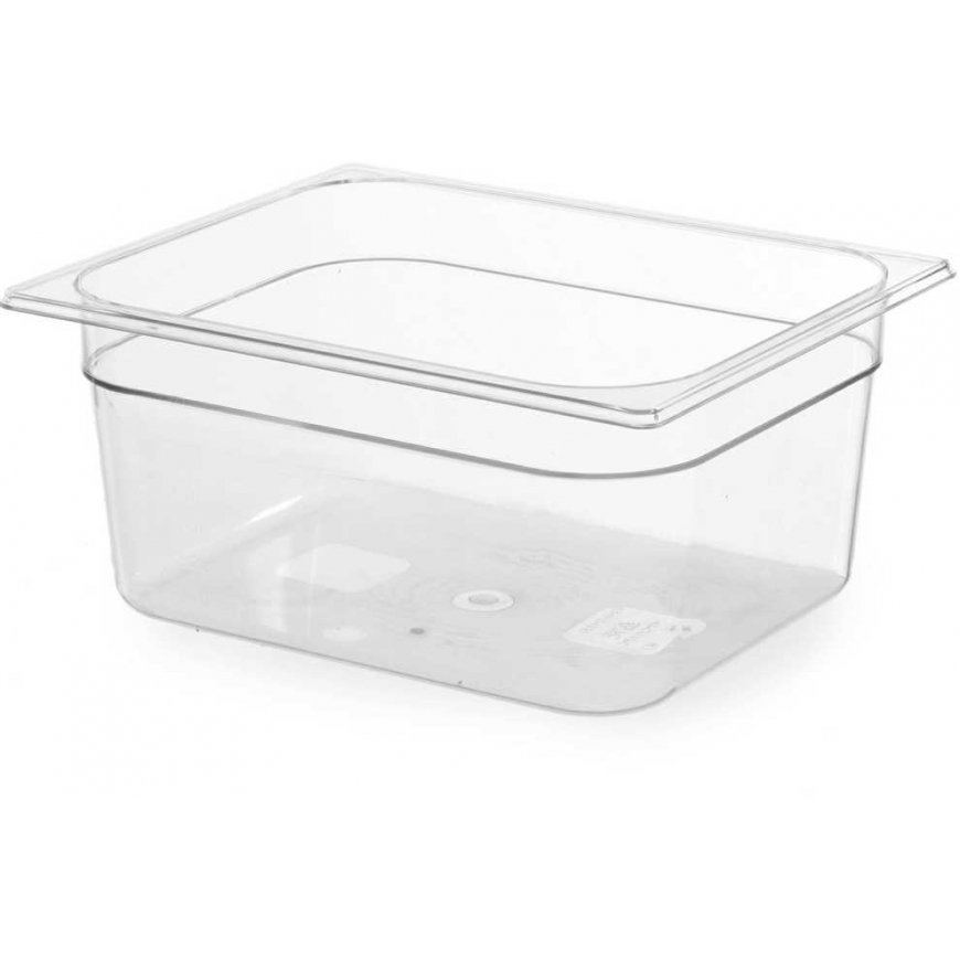 GN container, transparent, polycarbonate GN 1/2 height 100 mm - Hendi 861424