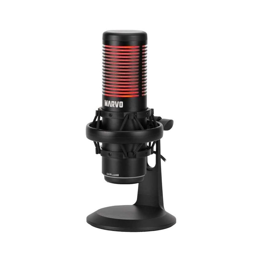 Marvo MIC-07 RGB Black Wired Microphone |USB – 3