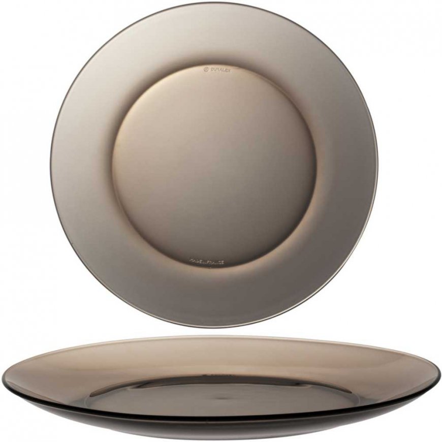 Duralex LYS SEPIA plate brown 235 x 20 mm - 6 pcs in a set.