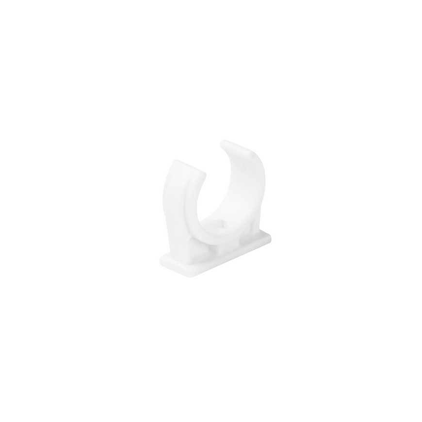 Stasinski Holder for electrical installation pipes, semi-open WHITE U-20 (100 pcs.) – 2