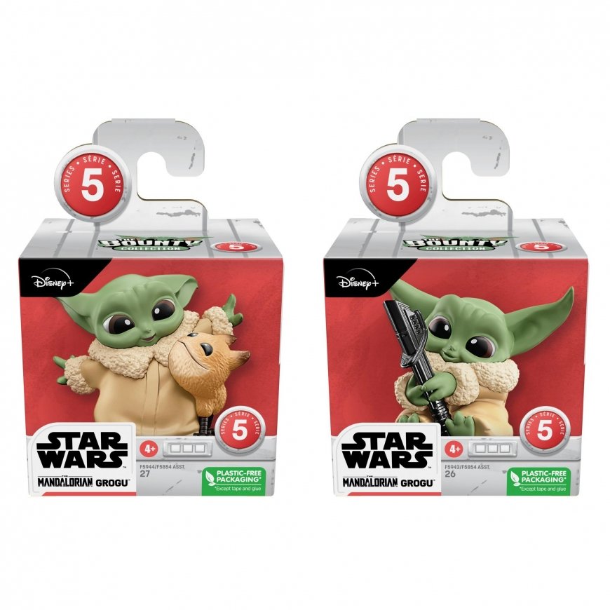 Star Wars The Bounty Collection Series 5, 2-Pack Grogu Figures, 2.25"-Scale Loth-Cat Cuddles, Darksa – 2
