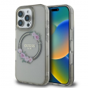 Dėklas Guess GUHMP16LHFWFCK iPhone 16 Pro 6.3" juoda/juodas hardcase IML Flowers Wreath MagSafe