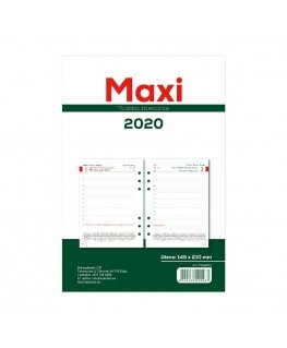 Timer Vidaus blokas kalendoriui MAXI DAY organizer A5, 2025