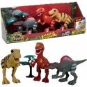 Almarina Duże Dinozaury Rinkinys 3 Figurki Ruchome Dźwięk Świecące Oczy Ryczą 22 Cm
