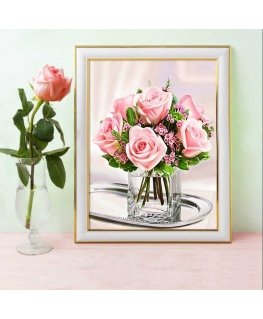 Beldizart Diamond painting set "Tender Roses" 30x40 cm AM1676