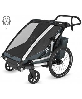 Thule Chariot Cross 2 Dviguba dviračio priekaba | G3 tamsus skalūnas