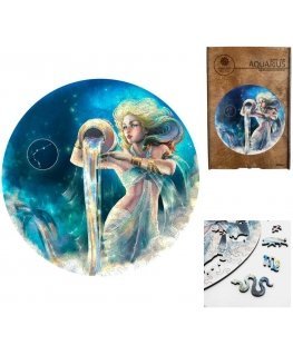 Fantasy Puzzles Aquarius (Zodiacs) Wooden Puzzle (200 pieces)