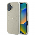 Case Guess GUHMP16SPGHSMME iPhone 16 6.1" beige/beige hardcase Grained Ring MagSafe Case Guess GUHMP16SPGHSMME iPhone 16 6.1" beige/beige hardcase Grained Ring MagSafe