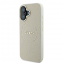 Case Guess GUHMP16SPGHSMME iPhone 16 6.1" beige/beige hardcase Grained Ring MagSafe Case Guess GUHMP16SPGHSMME iPhone 16 6.1" beige/beige hardcase Grained Ring MagSafe