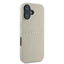 Case Guess GUHMP16SPGHSMME iPhone 16 6.1" beige/beige hardcase Grained Ring MagSafe Case Guess GUHMP16SPGHSMME iPhone 16 6.1" beige/beige hardcase Grained Ring MagSafe