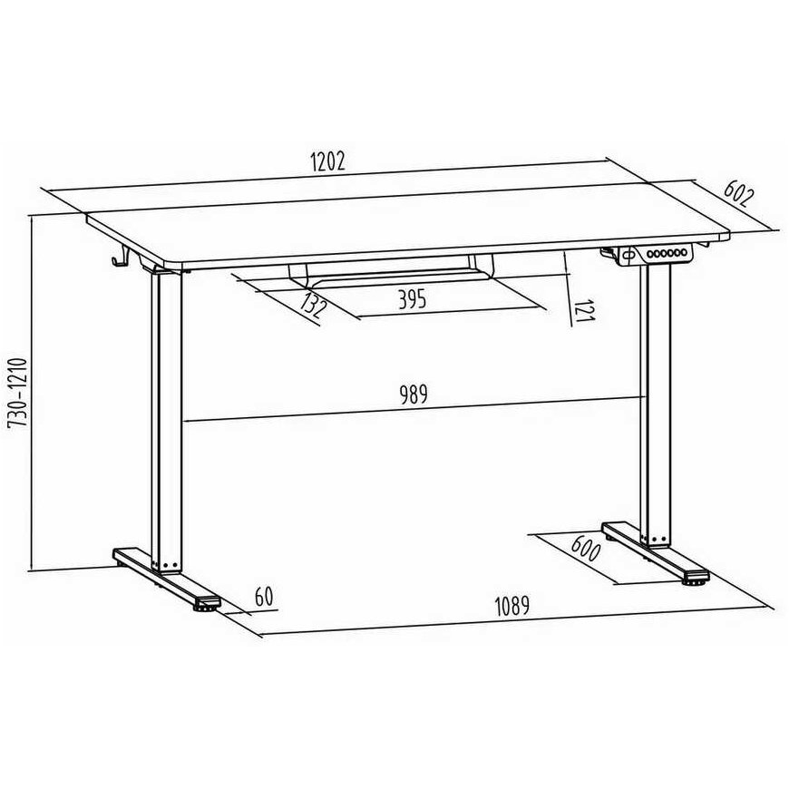 Spacetronik Moris 124BM 120x60 elektrinis stalas – 5