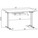 Spacetronik Moris 124BM 120x60 elektrinis stalas Spacetronik Moris 124BM 120x60 elektrinis stalas