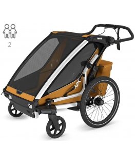 Thule Chariot Sport 2 Double Bike Trailer | G3 natural gold