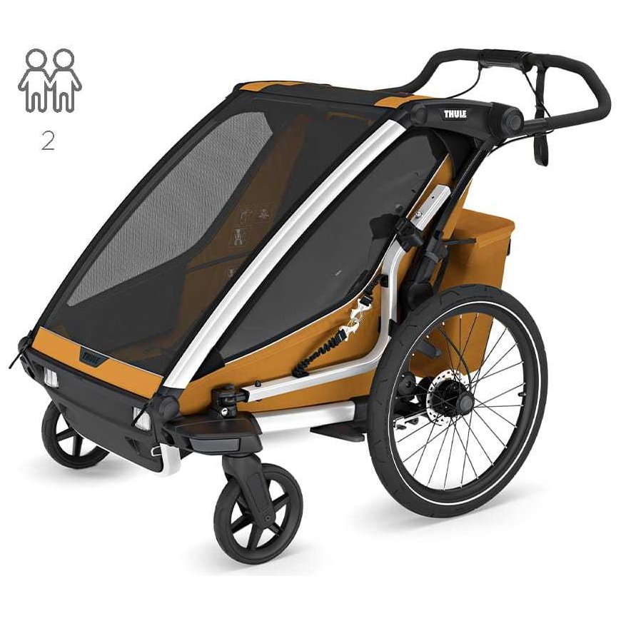 Thule Chariot Sport 2 Double Bike Trailer | G3 natural gold