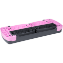 Step for aerobics and fitness exercises, 3 steps, gray and purple, REBEL ACTIVE