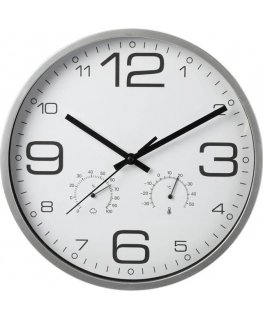 Excellent Housewere Wall clock with thermometer and hygrometer, 30 cm
