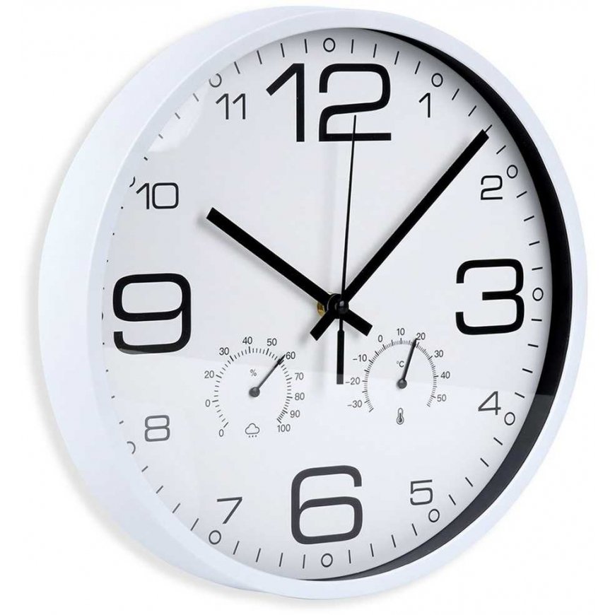 Excellent Housewere Wall clock with thermometer and hygrometer, 30 cm – 2