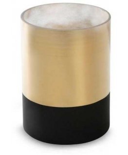Eurofirany LIMITED COLLECTION VICTORIA7 Candlestick made of art glass, ∅ 15 X 20 cm, color: black, gold