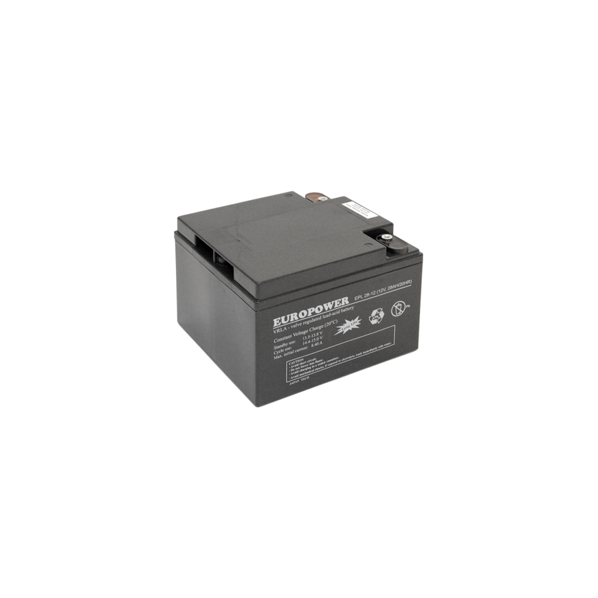 Akumuliatorius AGM EUROPOWER serija EPS 12V 28Ah (tarnavimo laikas 8-12 metų) – 2