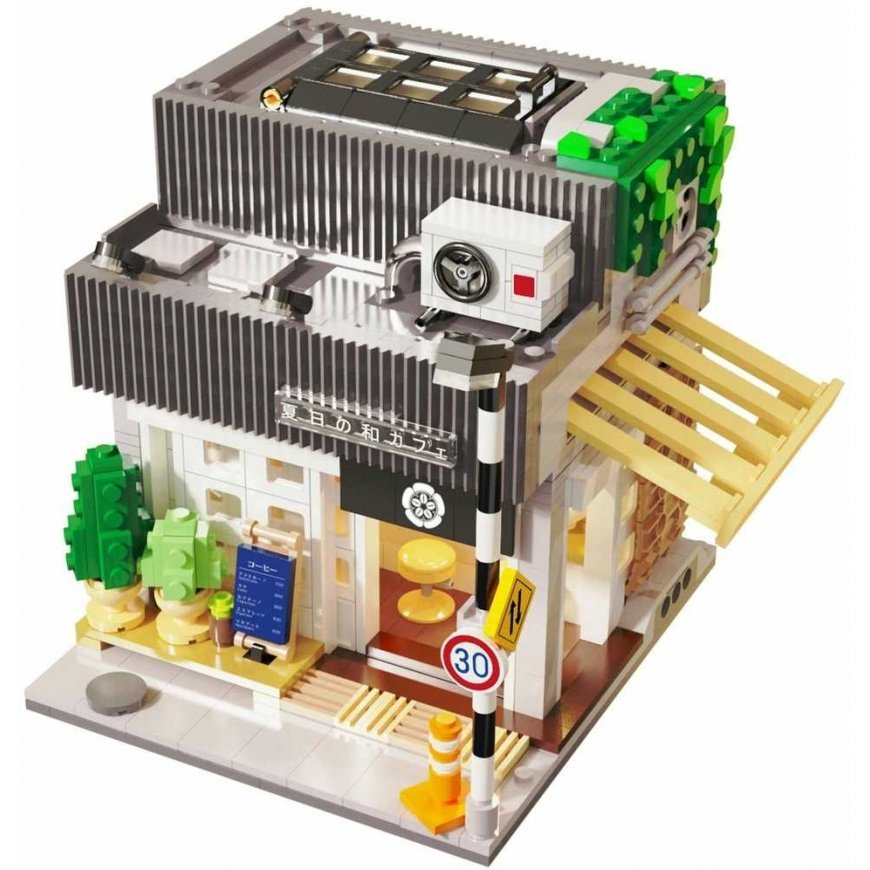 Klocki konstrukcyjne CaDA Kawiarnia Summer Breeze Coffee Shop Budynek Światło LED 1116 dalys – 3