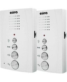 Eura DOMOFON "EURA" 'ADP- 51A3 "DFESA" "- 1 -šeimos, 2 unifonai, intercom, balta