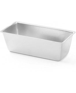 Rectangular cake baking pan 26x10x7.5 cm aluminum - Hendi 682302
